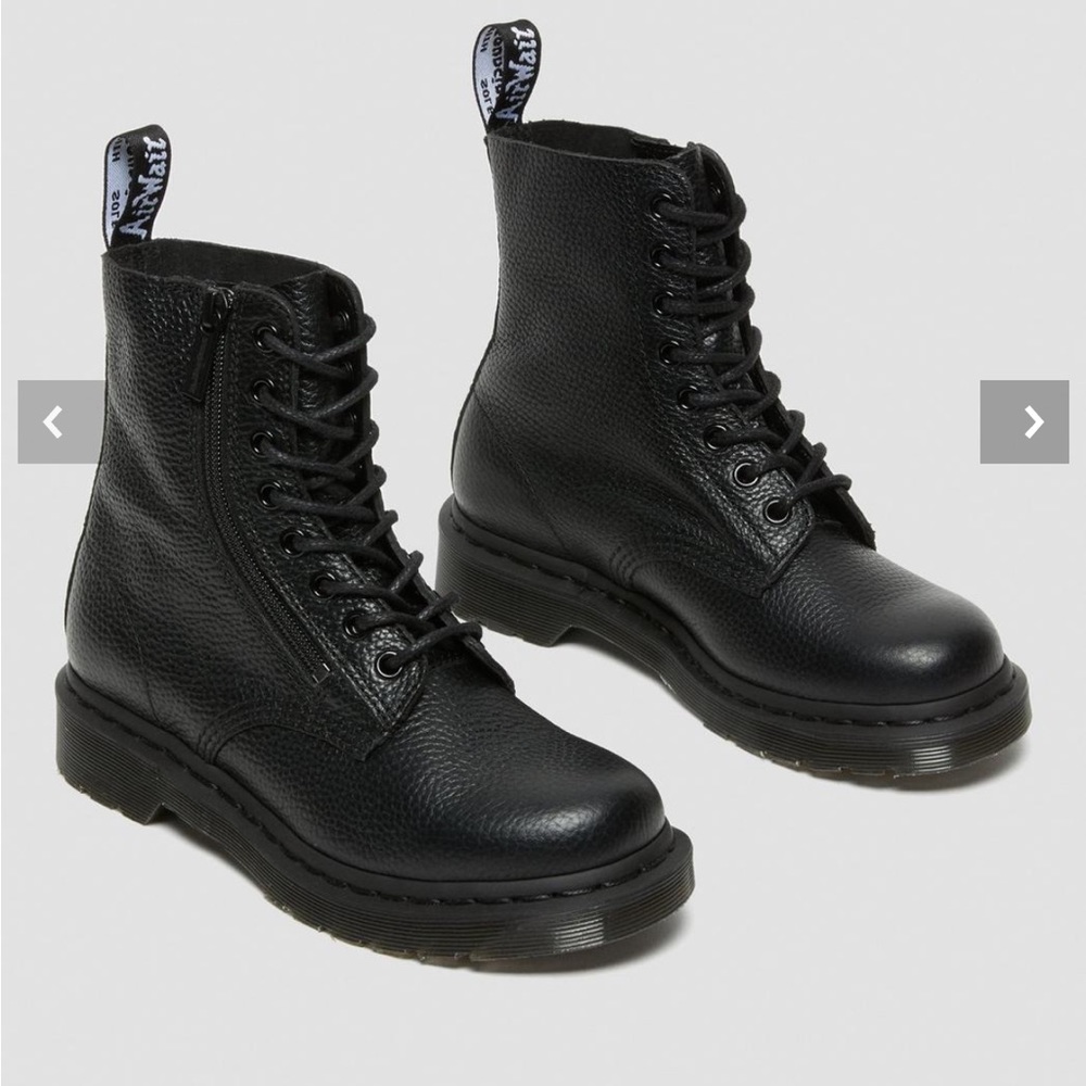 Dr. Martens 1460 Pascal leather zipper lace up boots